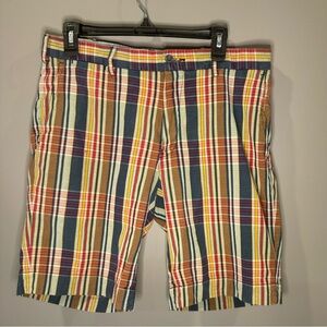 RALPH LAUREN POLO‎ Indian Madras plaid shorts, Size 32, EUC